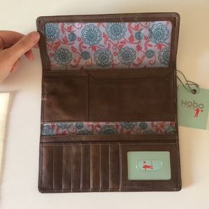 HOBO Mocha Brown Sadie Leather Wallet